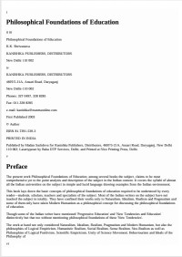 Image of Philosophical Foundations of Education