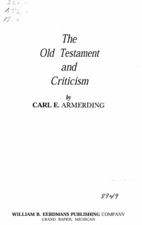 Image of The Old Testament and Criticism